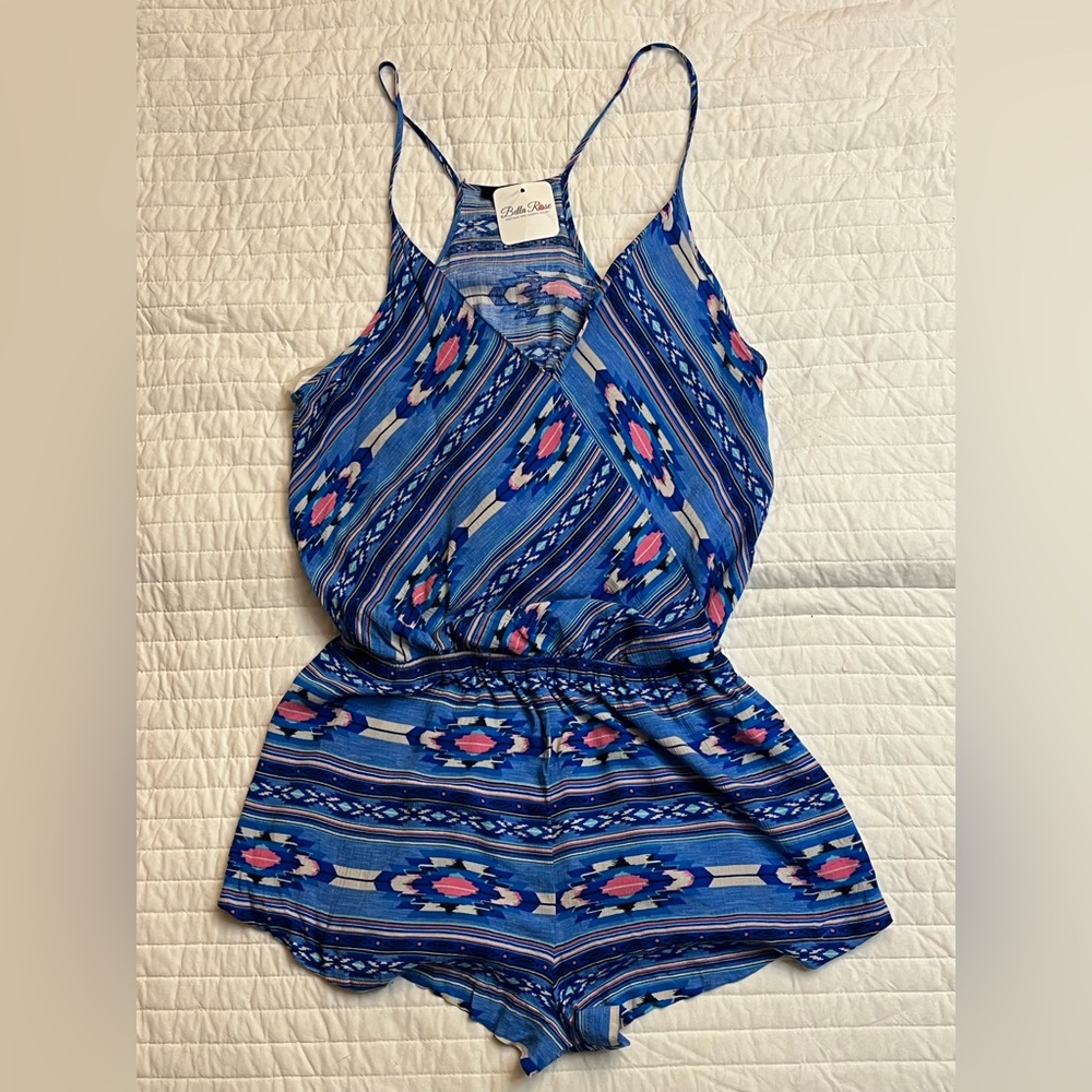 Timing tribal print romper NWT